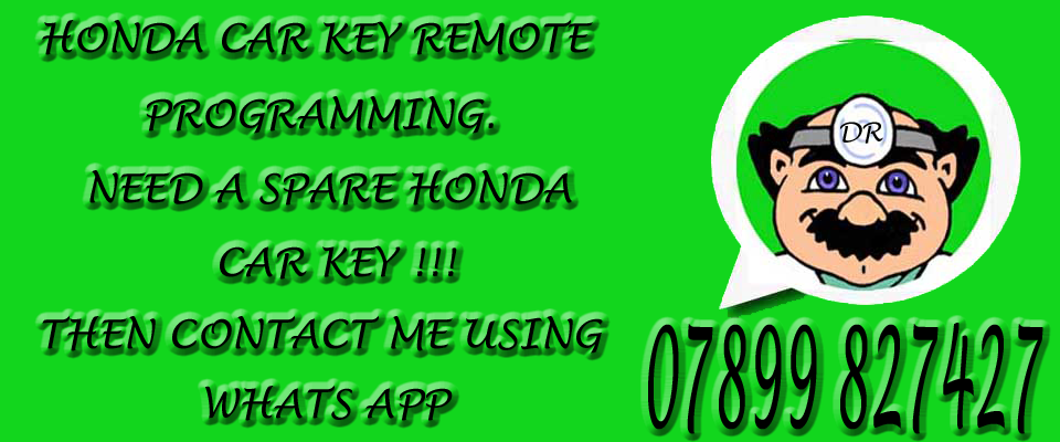 Honda keys from The Remote Doctor on whatsapp